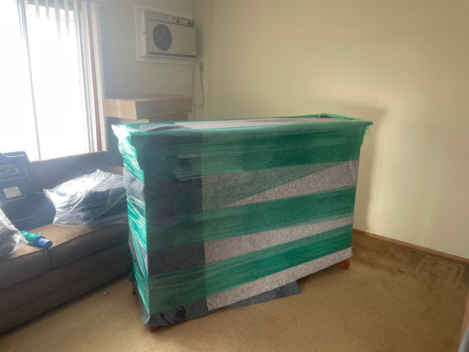 Blanket wrapped furniture