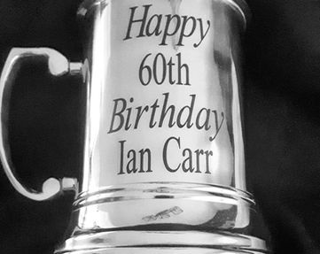 Engraved pewter tankard, engraved gifts