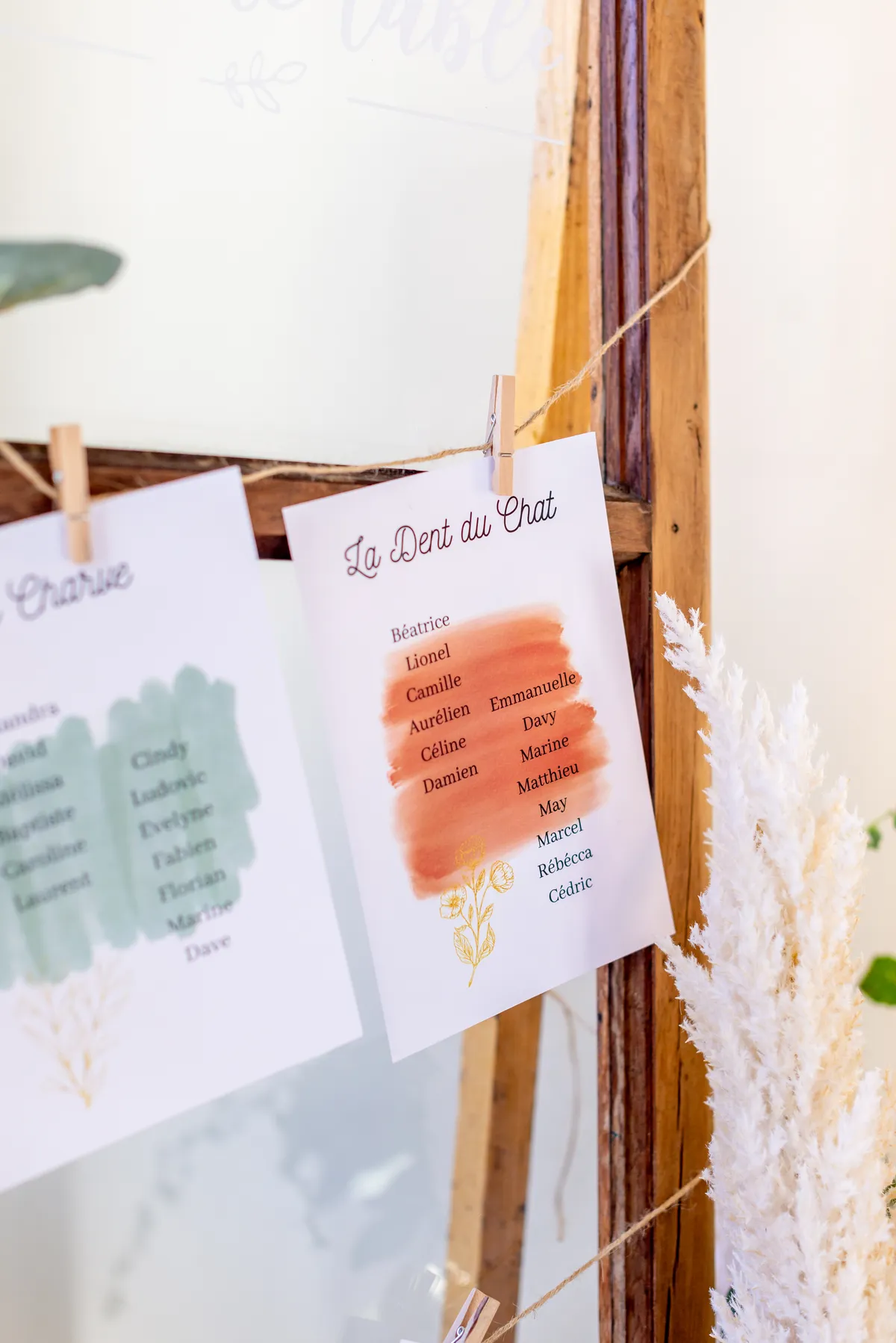 Photo mariage Curienne – plan de table Dent du Chat décoration savoyarde
