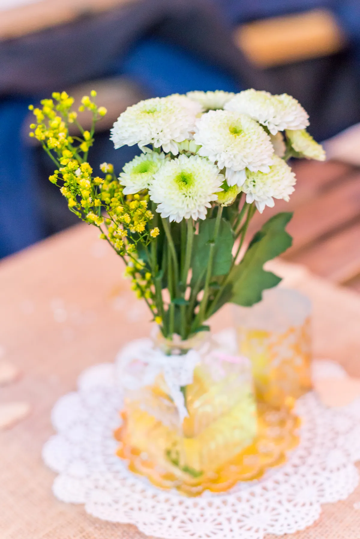 Photo mariage Haute-Savoie – détail décoration fleurs mariage