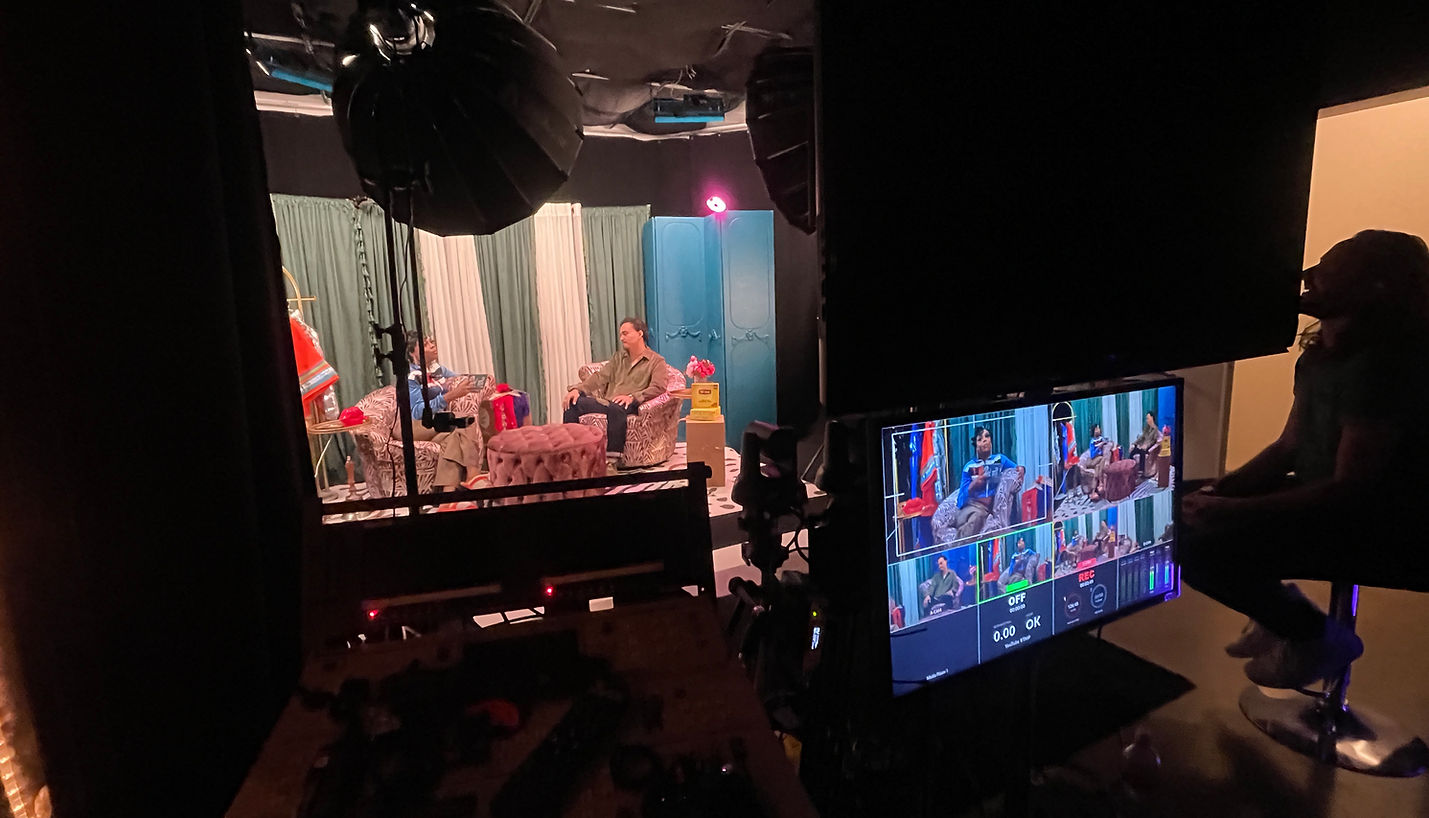 blackout cyclorama stage set