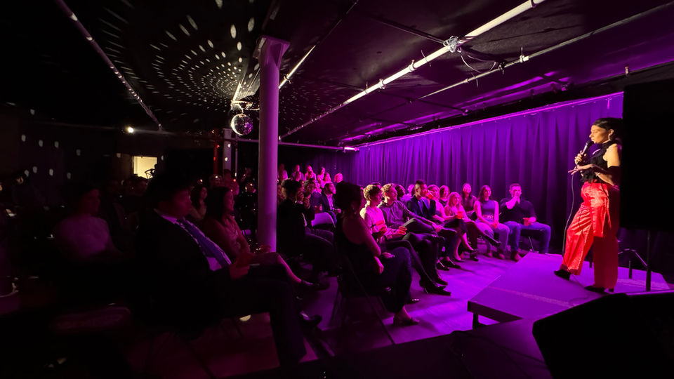 live event venue comedy show with audience