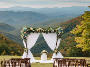 The natural elegance of the Blue Ridge Mountains sets the scene for this wedding in Virignia
