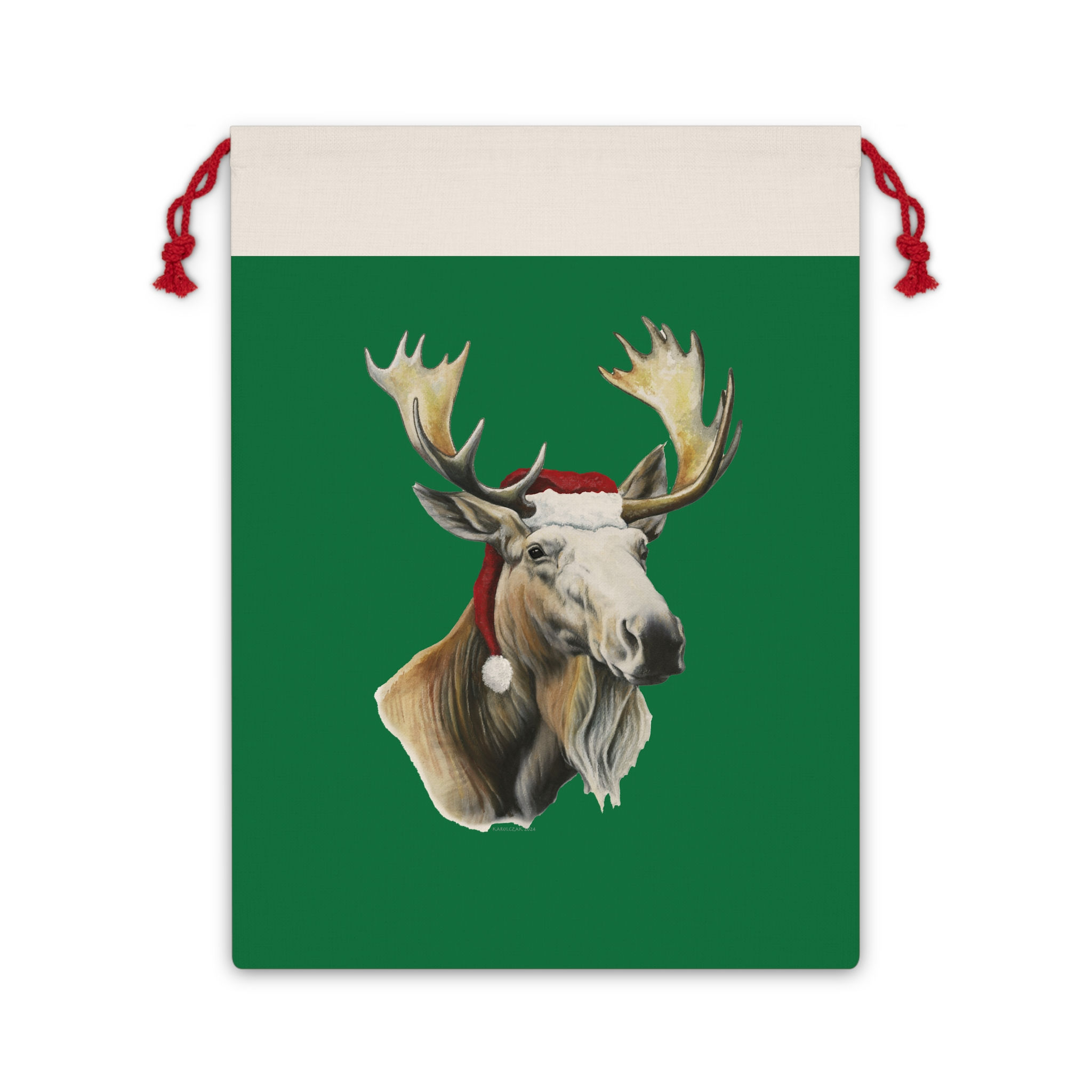 Santa Moose Gift Bag