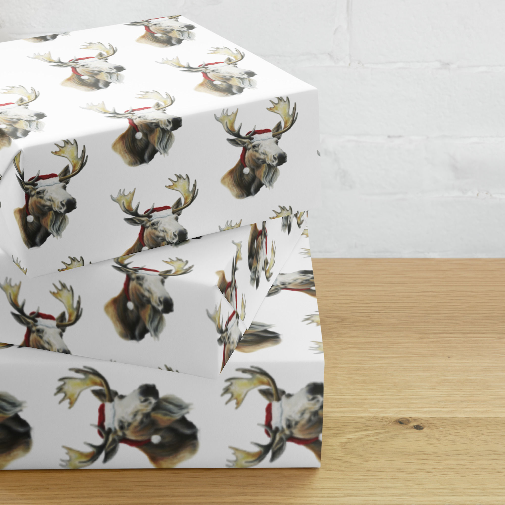 Moose Wrapping Paper Sheets