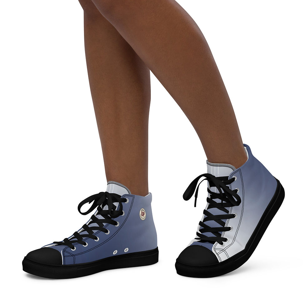 Thumbnail: Columbia 'n White (fade) Women’s high top canvas shoes