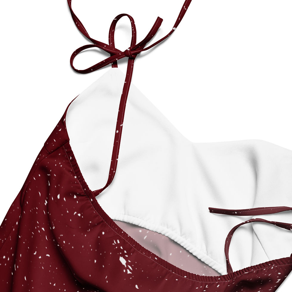 Thumbnail: Tie-strap midi dress Maroon 'n Gray