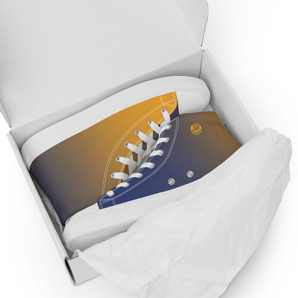 Thumbnail: Columbia 'n Gold (fade) Women’s high top canvas shoes
