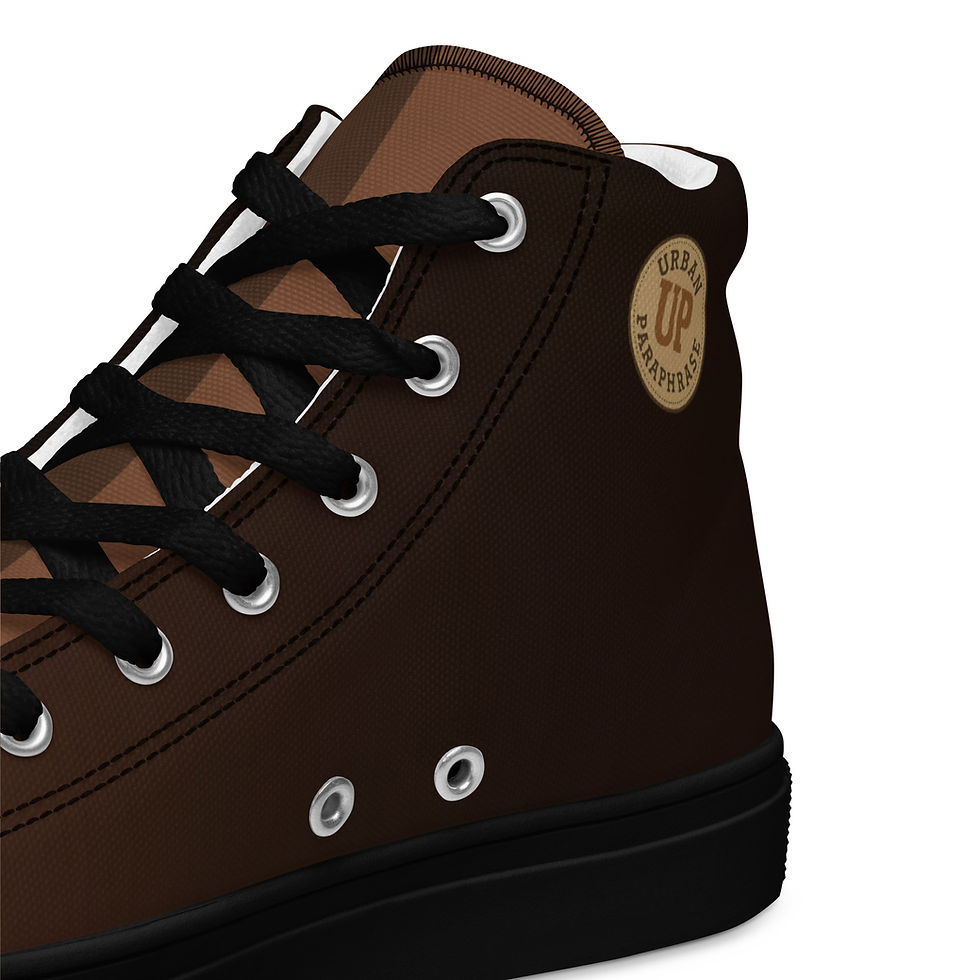 Thumbnail: Gradient Brown Men’s high top canvas shoes