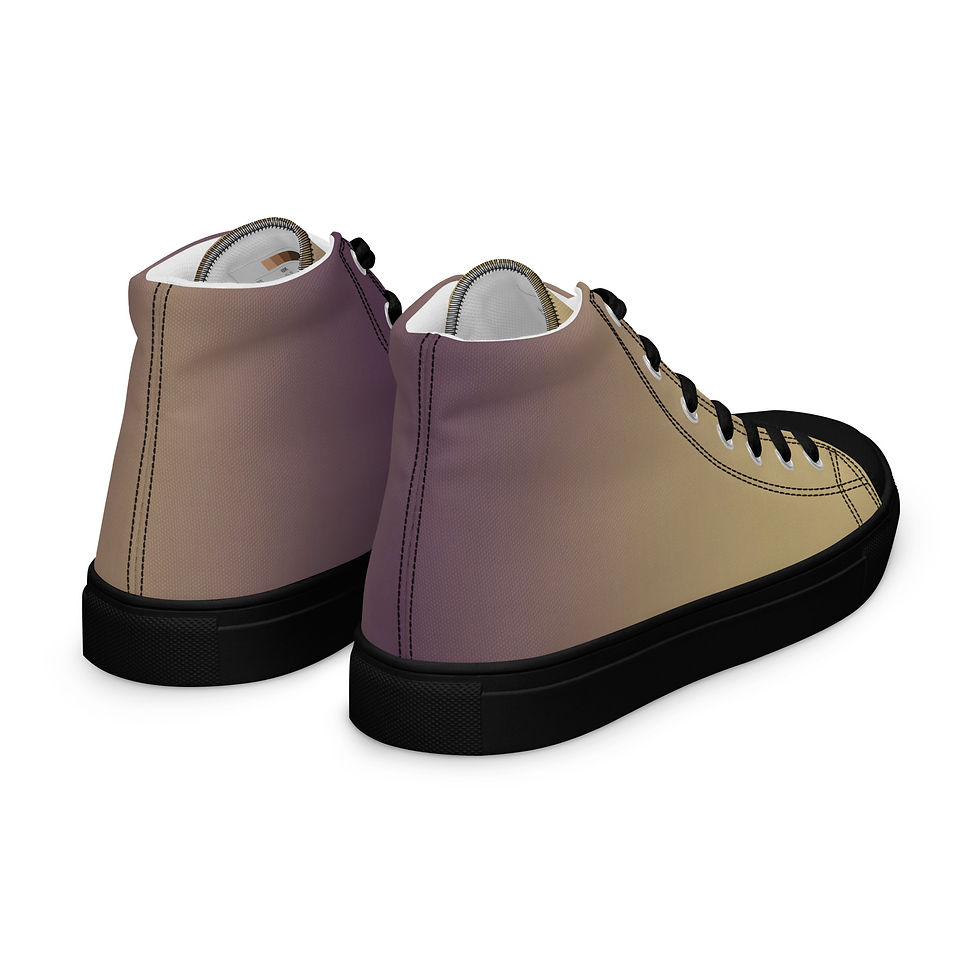 Thumbnail: (HBCUΘ)Purple 'n Gold Men’s high top canvas shoes