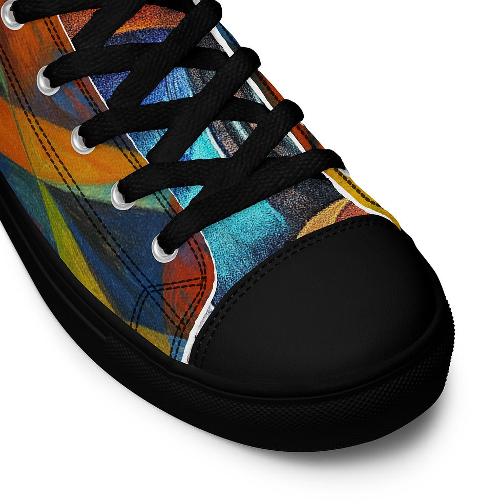 Thumbnail: Dark Colorful Women’s high top canvas shoes