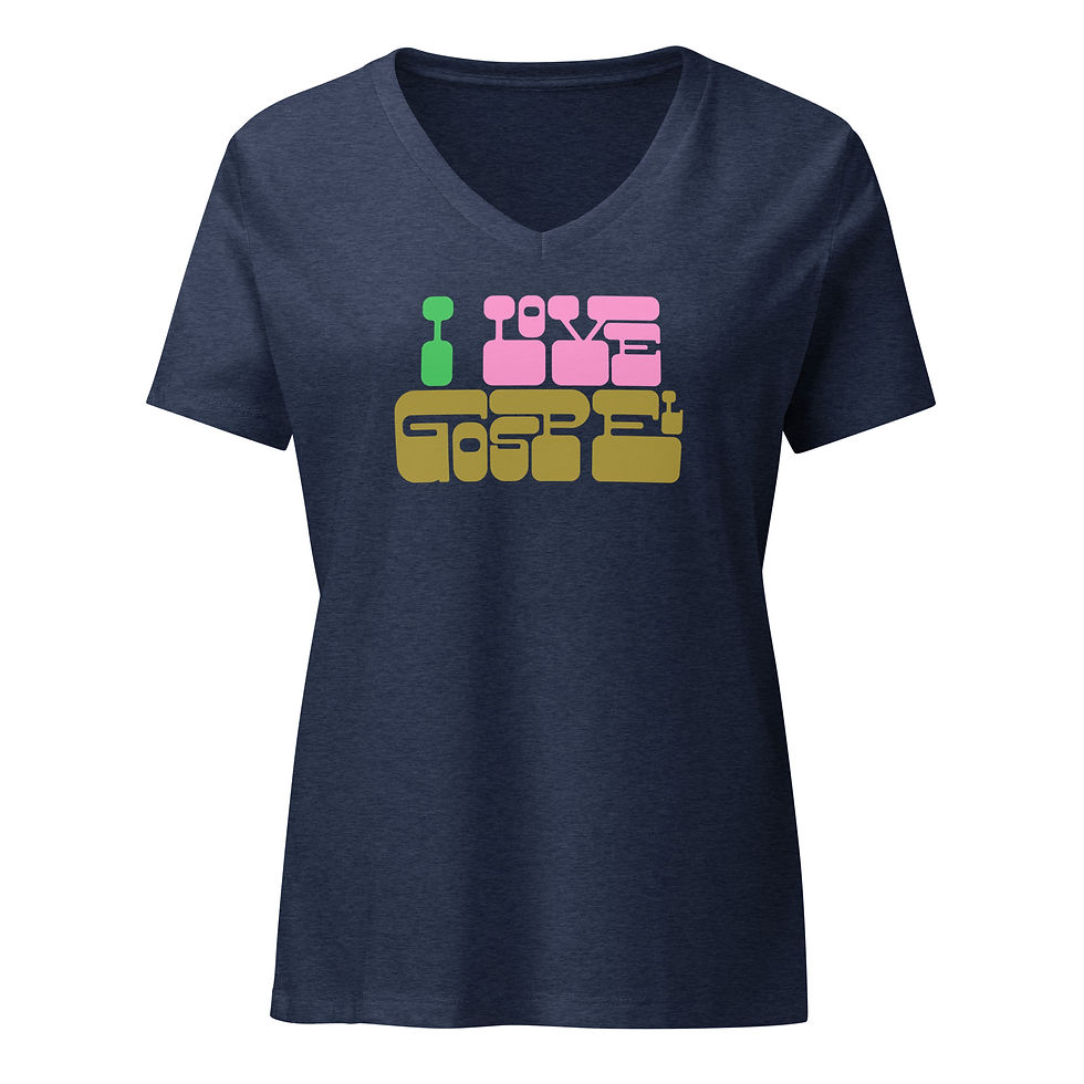 Thumbnail: I Love Gospel Women’s relaxed v-neck t-shirt