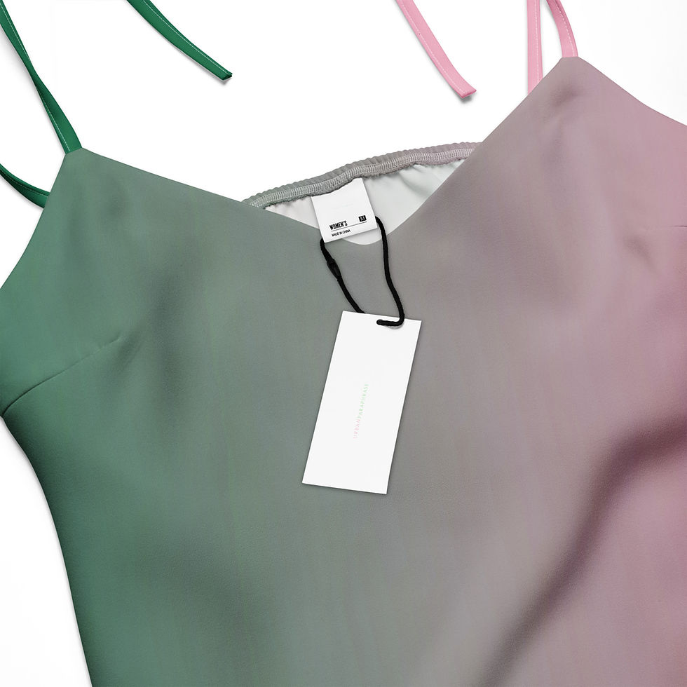 Thumbnail: Tie-strap midi dress Pink 'n Green