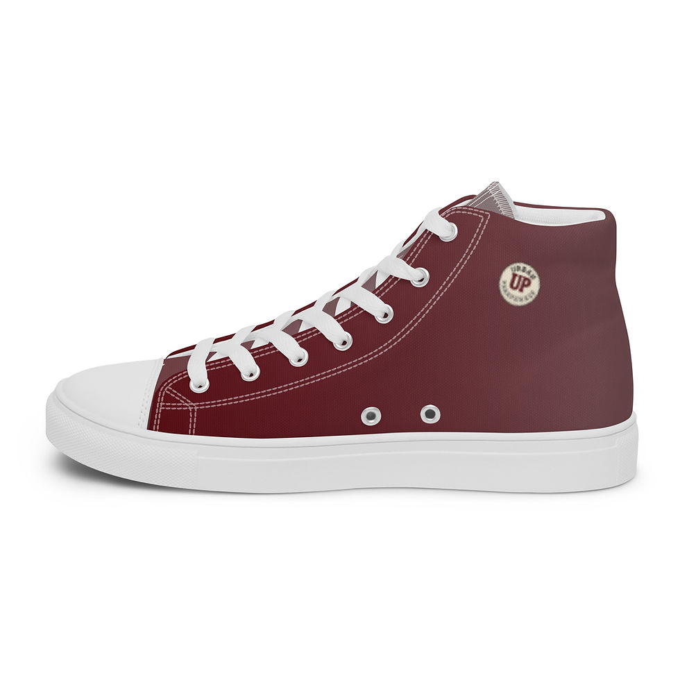 Thumbnail: Maroon 'n Gray (fade) Women’s high top canvas shoes