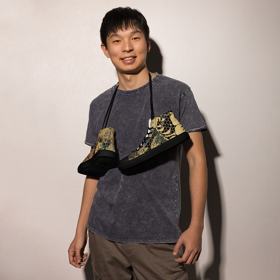 Thumbnail: Bel-Air Men’s high top canvas shoes