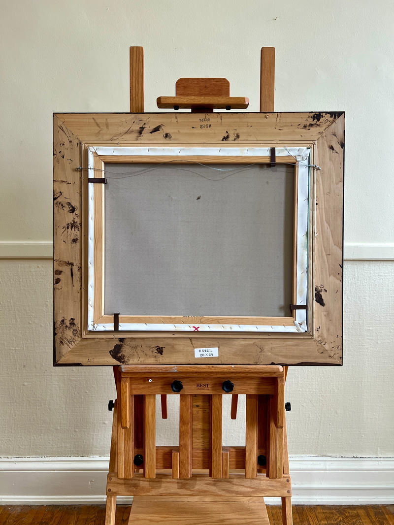 Thumbnail: 'Mysterious and Important' - Original Oil on Found Art by Dave Pollot