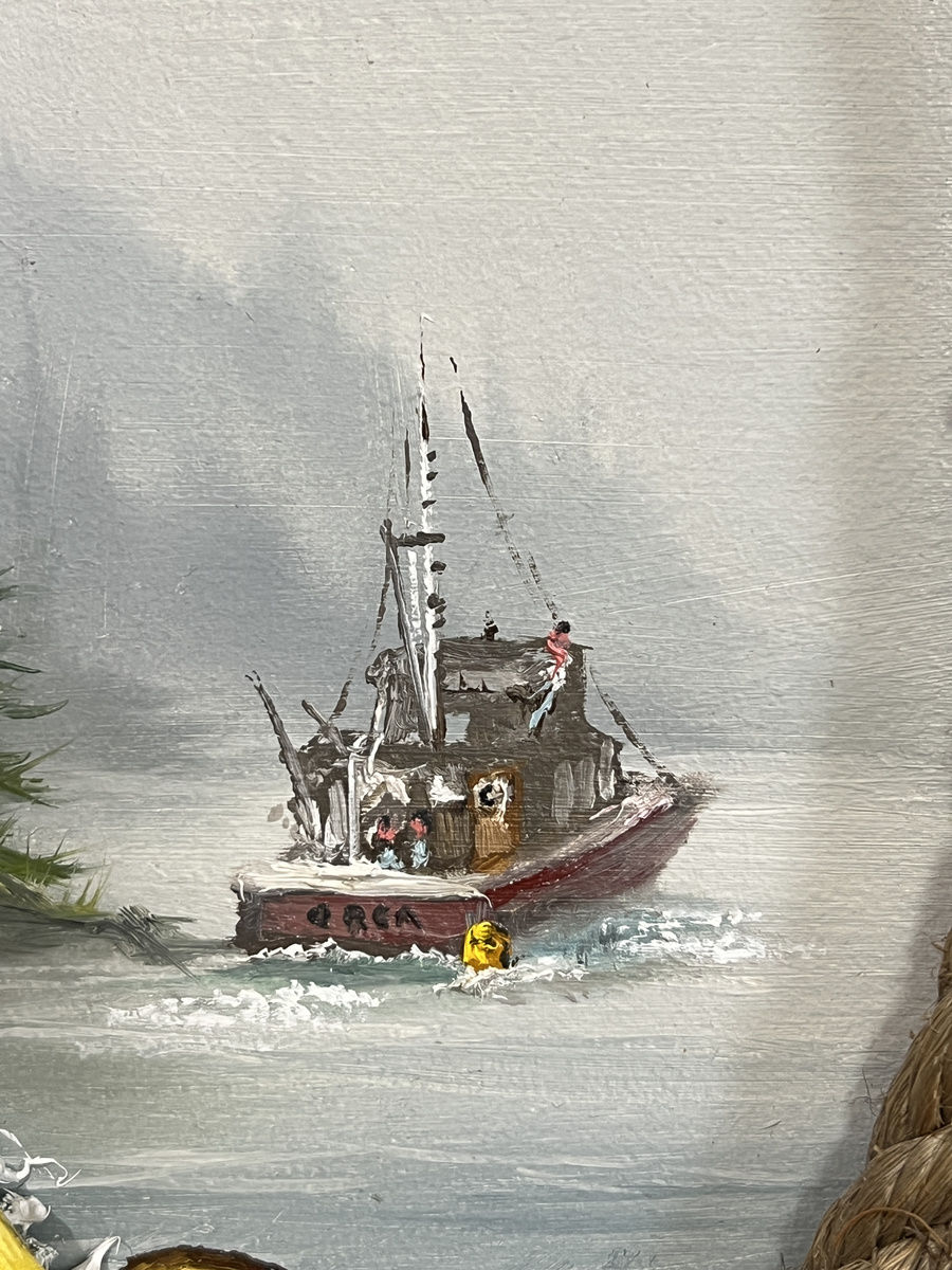 Thumbnail: 'Bruce' - Original Oil on Found Art by Dave Pollot