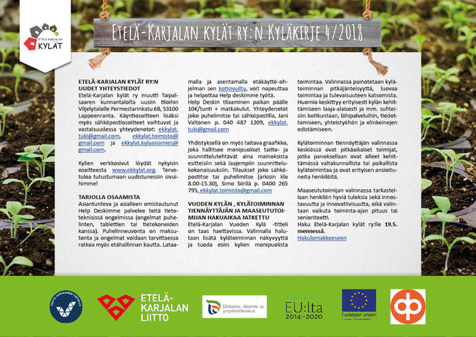 Huhtikuun kyläkirje