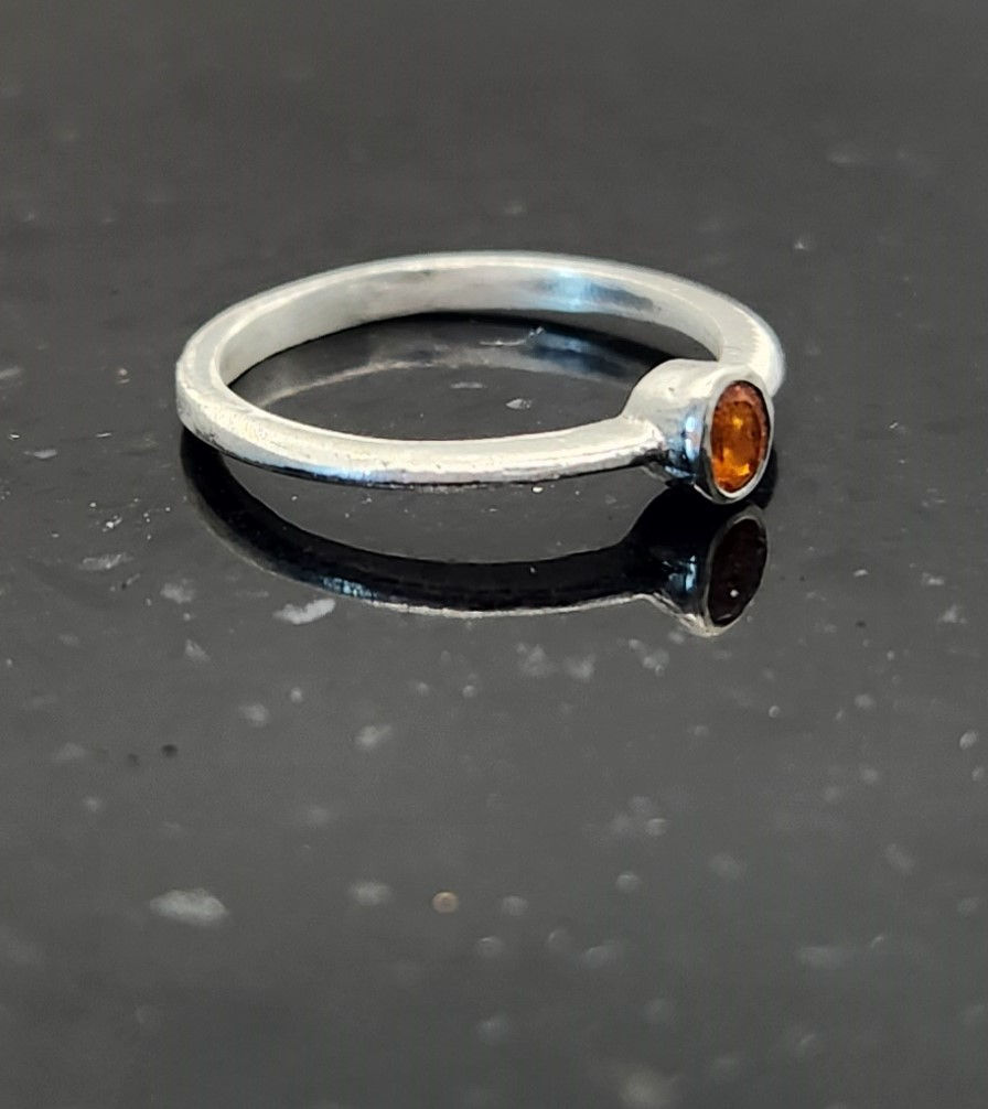 Thumbnail: Orange Sapphire Ring