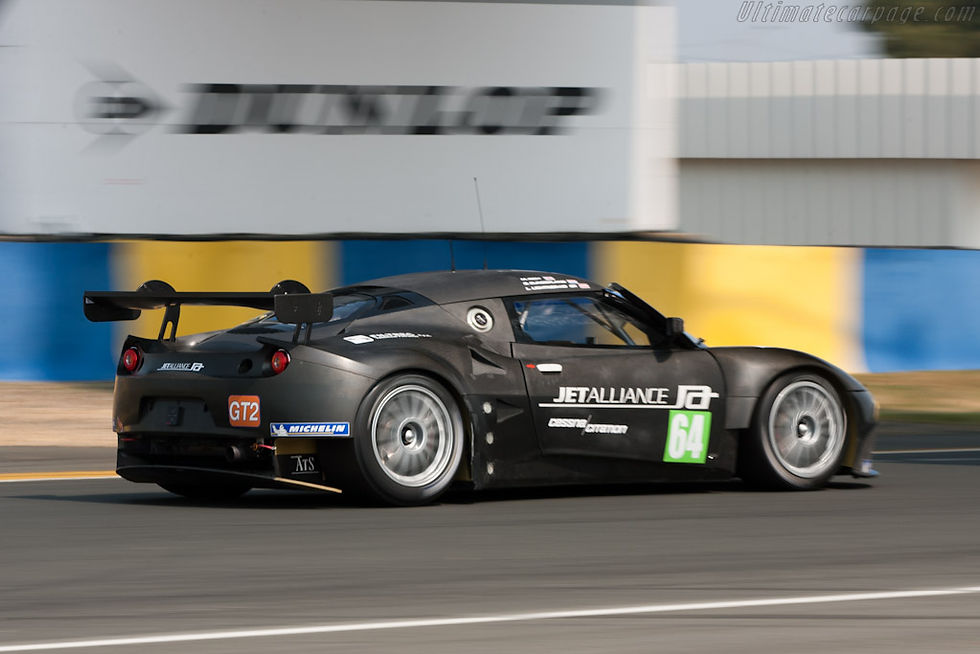 L'aero est encore perfectible, le V6 manque de puissance...mais au moins, on aura des Lotus aux 24h du Mans pour la première fois depuis 1997, (©Ultimatecarpage)