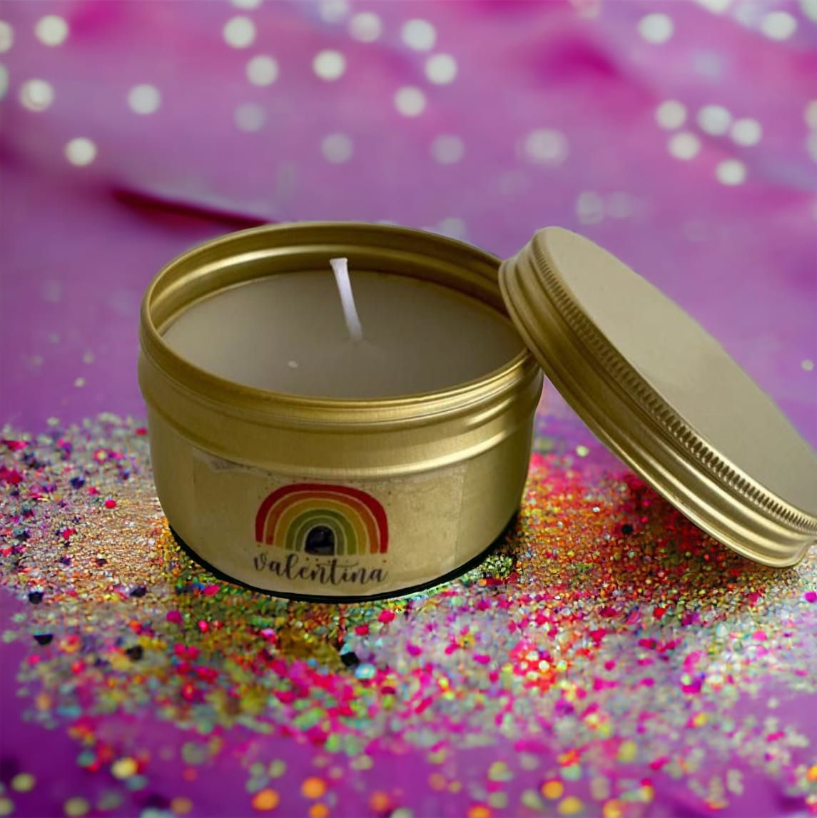 Kit Vela latinha dourada - 100ml - personalizada para todas ocasião