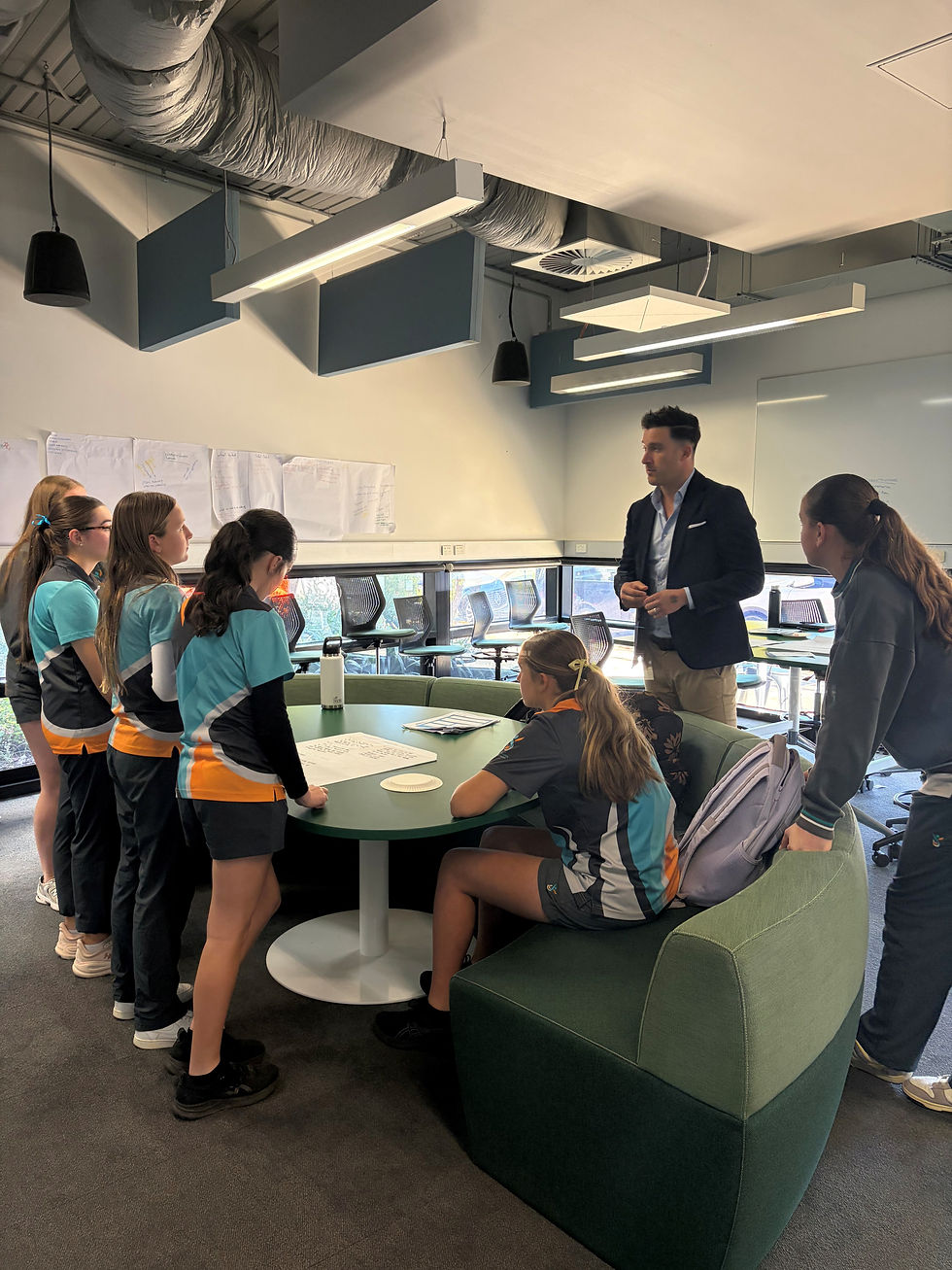 Photo 3: Participants listen to feedback and insights from Greater Shepparton Mayor Cr Shane Sali on their project ideas.