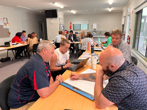 Photo 5 - Participants engaging in group activities to explore community profiles and regional dynamics
