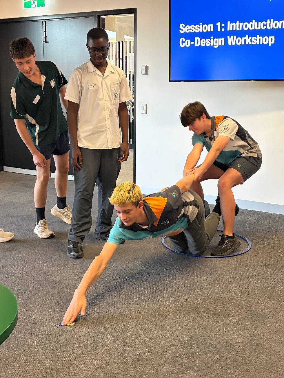 Photo 2: Participants take part in a team-building activity designed to strengthen communication, collaboration, and leadership skills.