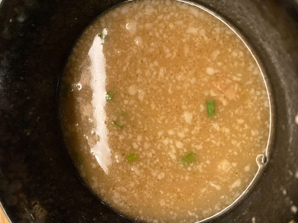 Ippudo tsukemen soup after soup-wari