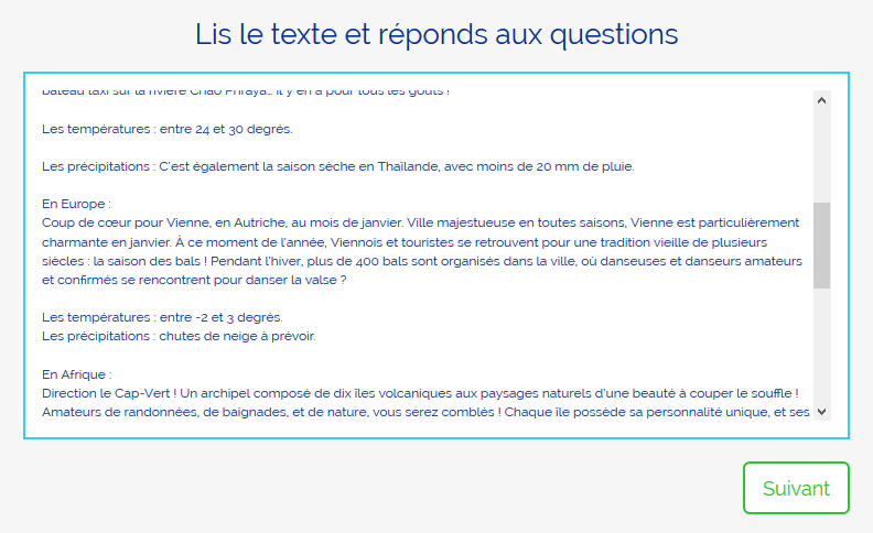 Compréhension écrite en blended learning