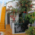 Patio interior de Casa Jibari visto desde la terraza superior, Asilah