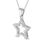 Thumbnail: 1/5 Carat T.W. White Natural Diamond Sterling Silver Star Pendant
