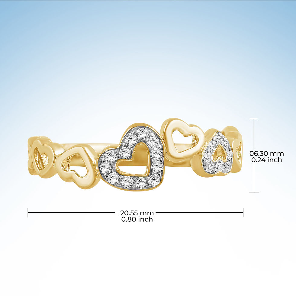 Thumbnail: 1/10 Carat T.W. White Natural Diamond 14K Gold Over Silver Heart Promise Ring
