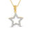 Thumbnail: 1/5 Carat T.W. White Natural Diamond 14K Gold Over Silver Star Pendant