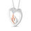 Thumbnail: Two Tone Sterling Silver Accent White Natural Diamond Mother & Child Pendant