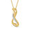 Thumbnail: 14K Gold Over Silver Accent White Natural Diamond Infinity Pendant 18" Chain