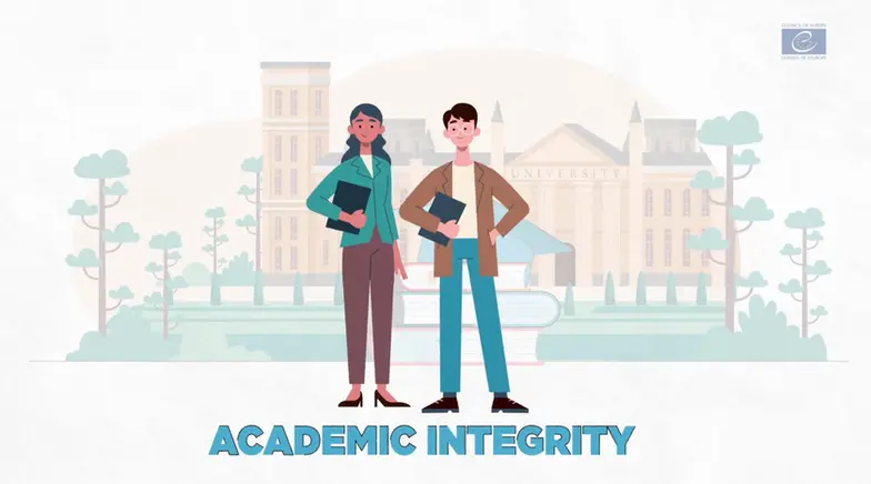 Conseil de l'Europe - Academic Integrity. Vidéo motion design créée par Romain Wagner