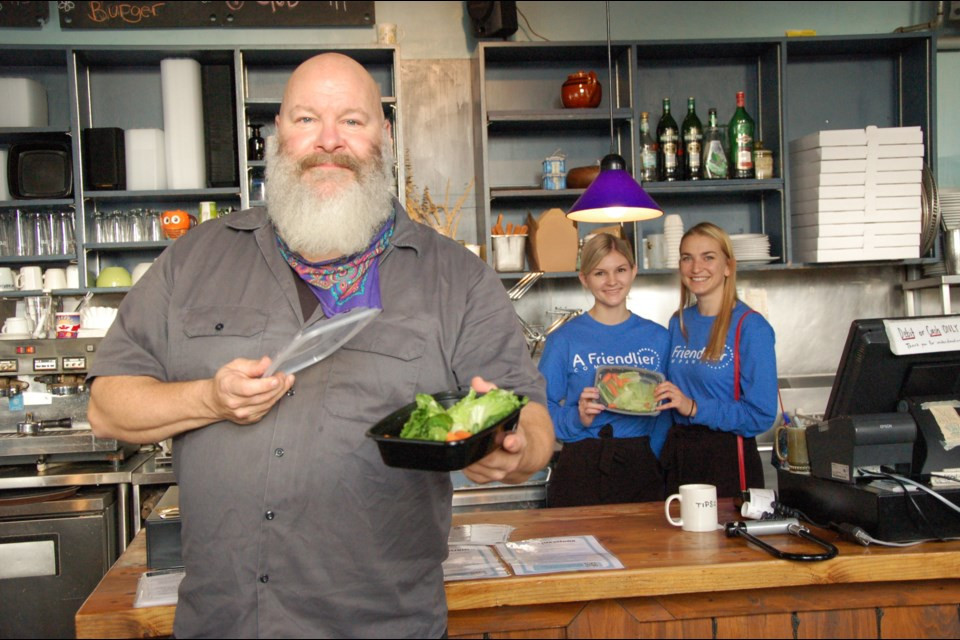 Mark Rodford, Owner of the Cornerstone with Friendlier co-founders Kayli and Jacquie
