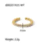 Thumbnail: Fashion 18k Gold Stainless Steel Jewelry Wave Rings,Diamond Ring