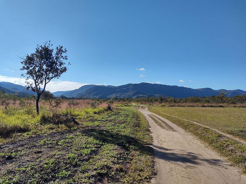 Vista panorâmica do parque nacional da Serra do Cipó, portaria Areias