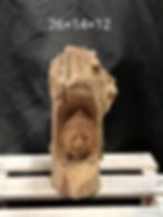 Miniature : sculpture bouddha sur racine de teck