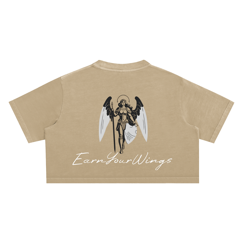 Thumbnail: Wings of Valor Snow Washed Crop Top