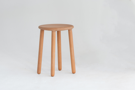 photo of the prototype stool in beech