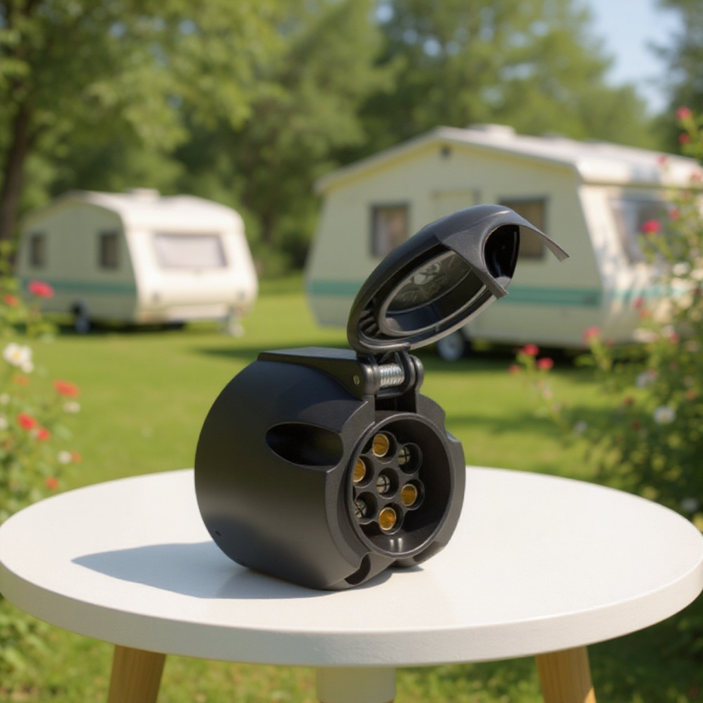 Plastic Socket N Type Black Plastic 12V Towing Caravan Trailer New