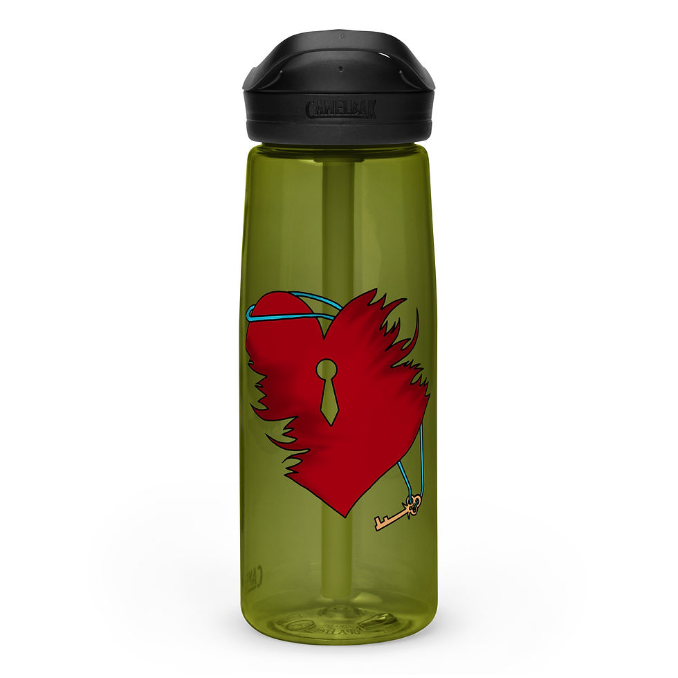 Key to the Heart Sports Water Bottle