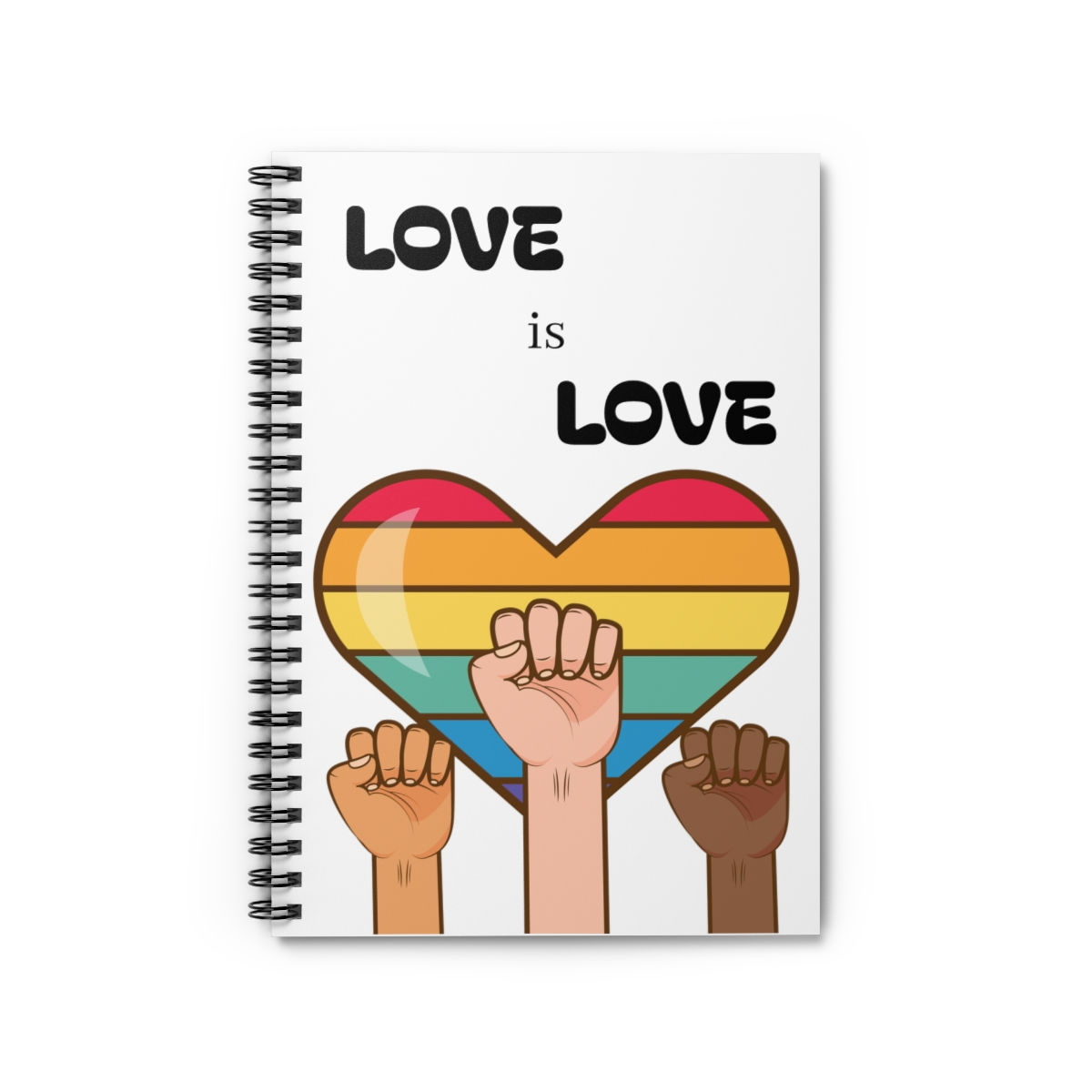 LGBTQ Spiral Notebook - Ruled Line White