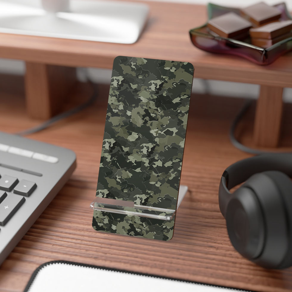 Camo Mobile Display Stand for Smartphones, Unique Phone Holder, Desk Organizer