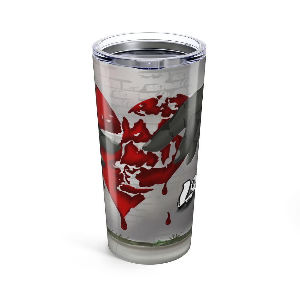 LGBTQ Art 20oz Tumbler, Travel Mug, Gift for Artists, Street Art Enthusiasts