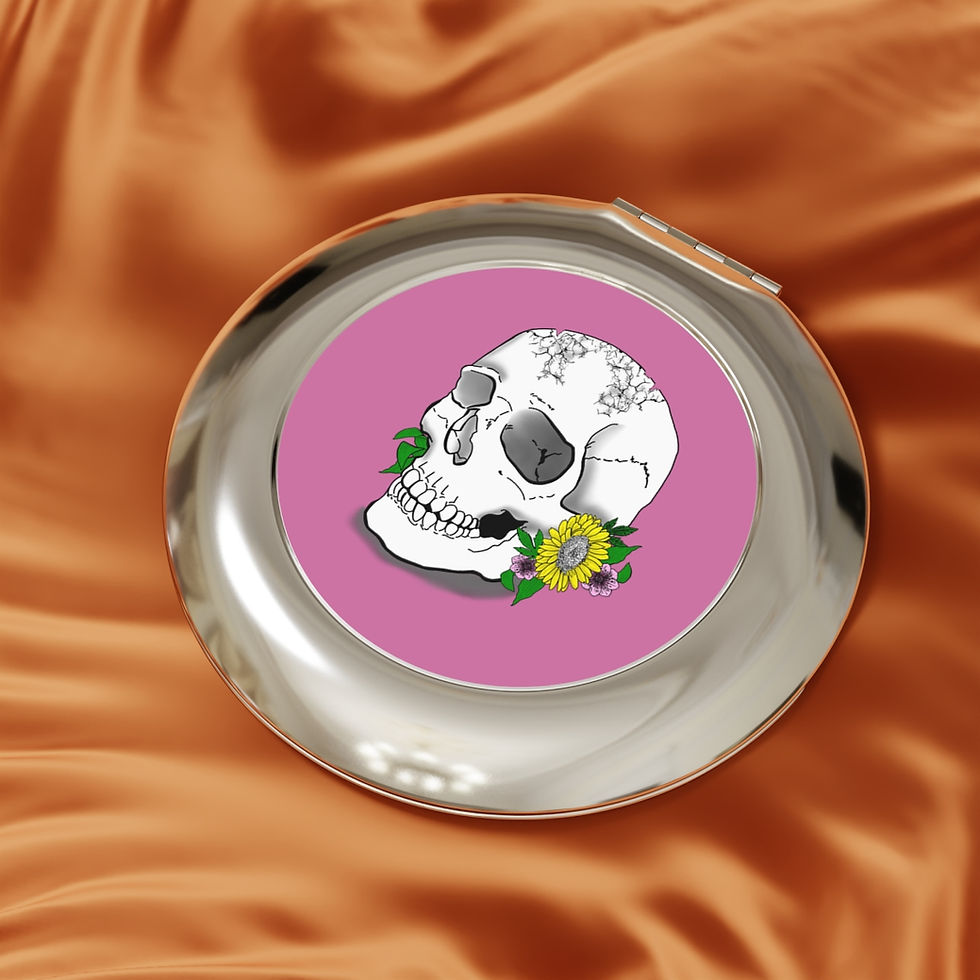 Thumbnail: Aged Skull Compact Travel Mirror