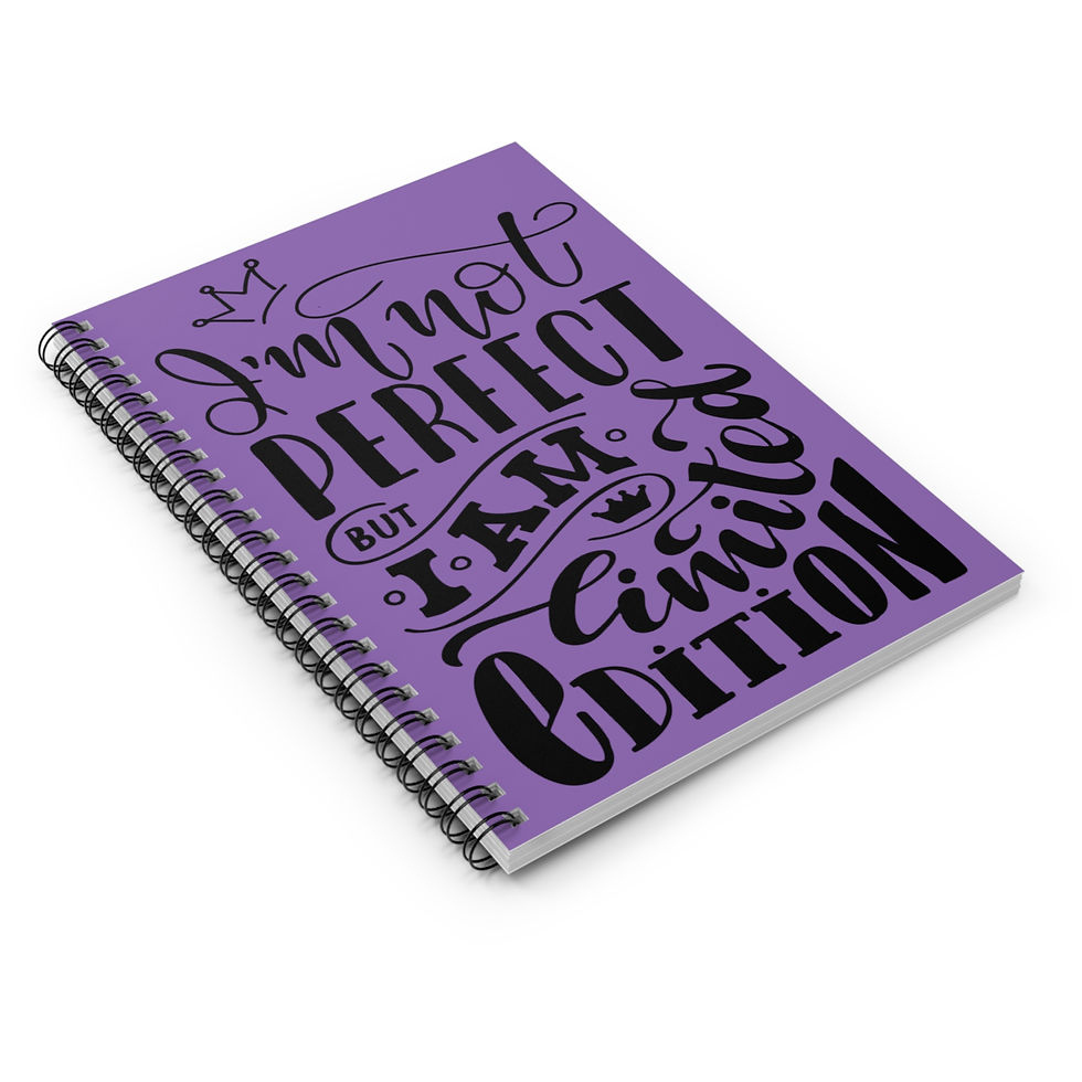 Thumbnail: Charming Spiral Notebook, Limited Edition, Inspirational Journal, Planner Purple